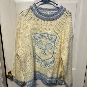 Altard state AS Revival NWT Cream and Blue Women's sports themed Sweater
